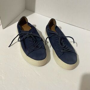 Frye Sneakers Womens 6.5M Lena Perforated Lace Up Suede Casual Low Top Comfort